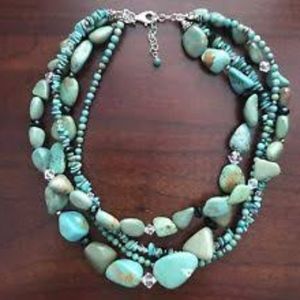 Silpada Turquoise & Obsidian Necklace N1299